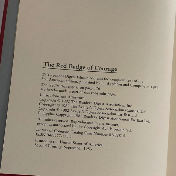 The Red Badge of Courage by Stephen Crane-Vintage Reader's Digest Version - Picture 8 of 10